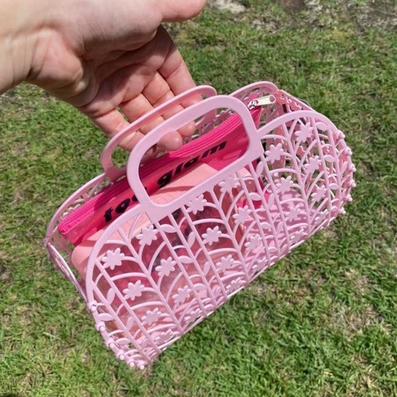 Pink Jelly Purse Retro Tote - Picture 5 of 5